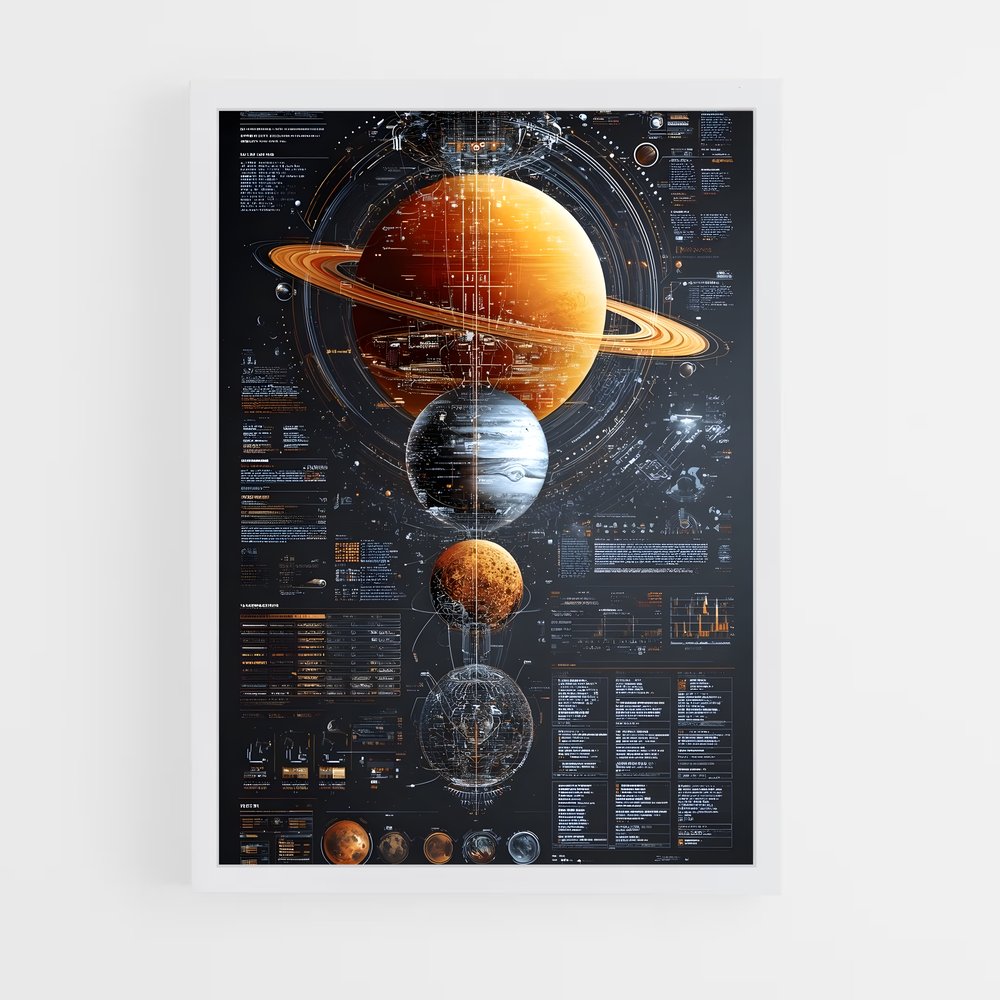 Poster Cosmos Enchanté – affiche Système solaire (vue 3)